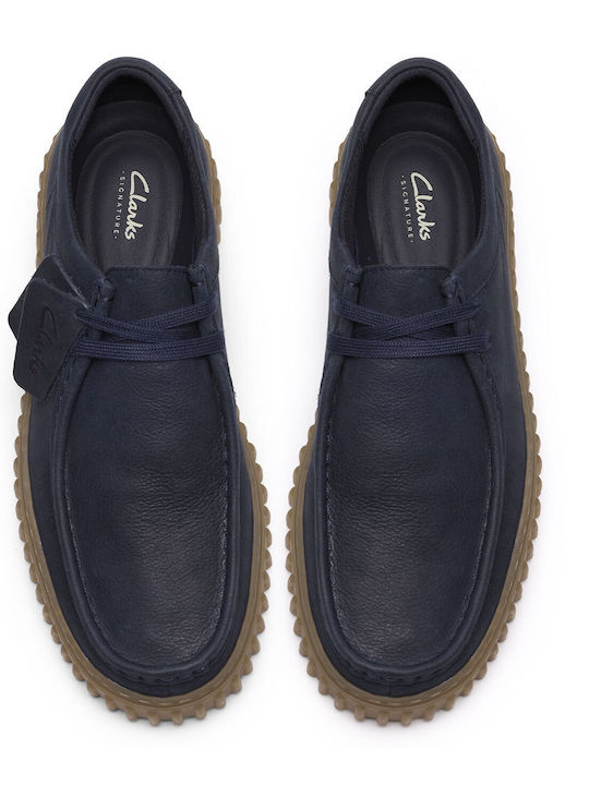 Torhill Lo Leather Men's Moccasins in Blue Colour