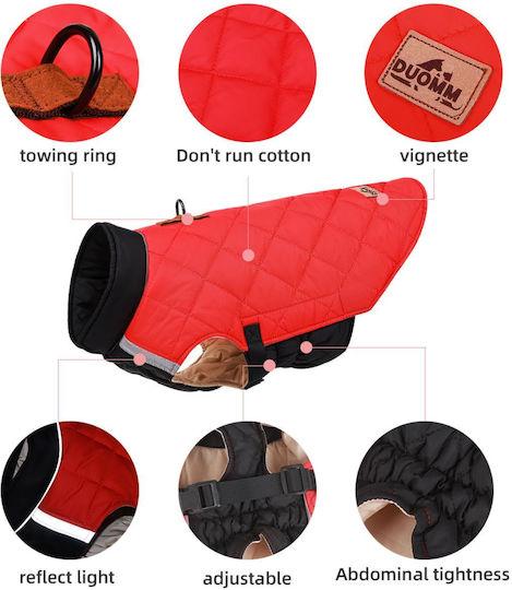 Red Dog Coat with 60cm Back Length