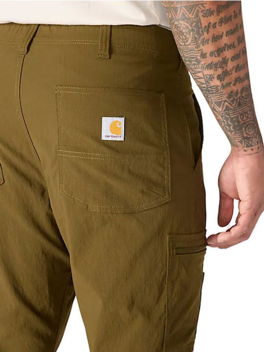 Herrenhose Fracht Elastisch Entspannt Passform Braun