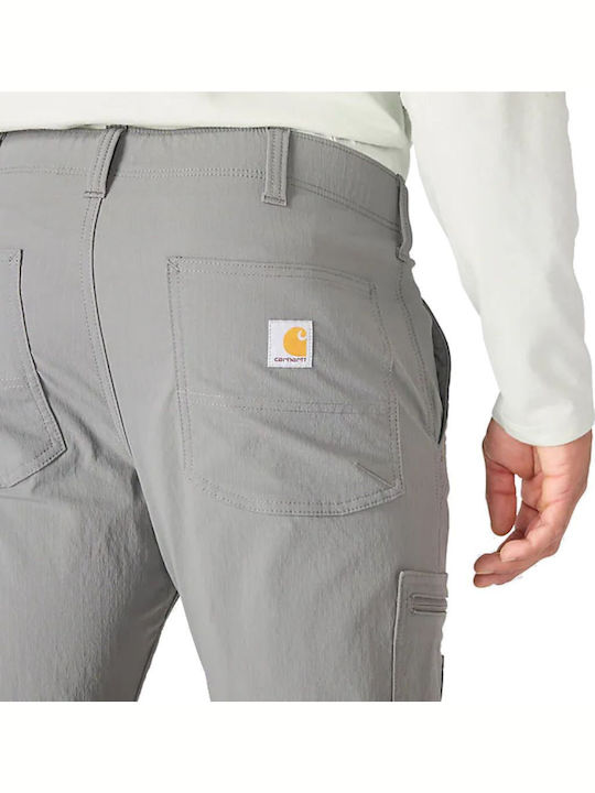 Cargo Trousers Elastic in Relaxed Fit Light Gray