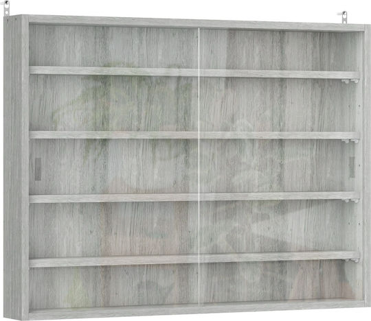 Grey Wall Shelf 80x9.5x60cm
