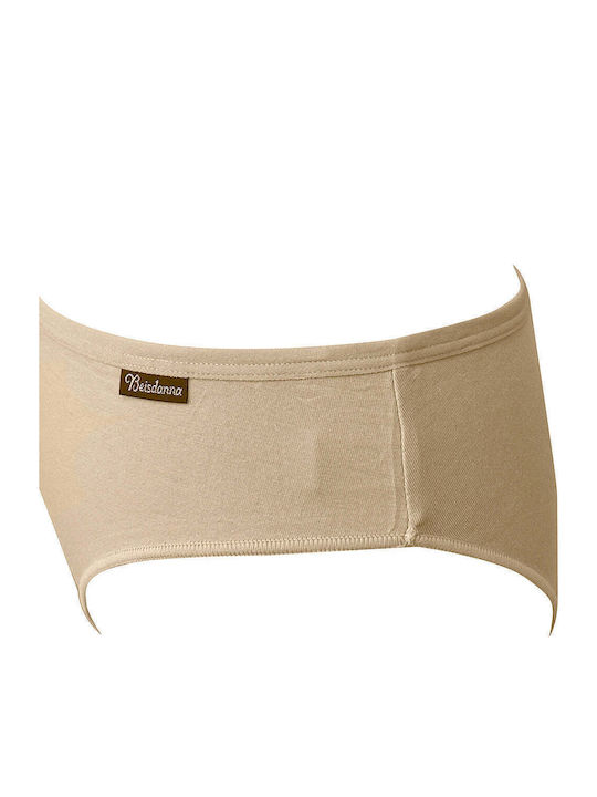 Damen-Slips Beigen Baumwoll-String
