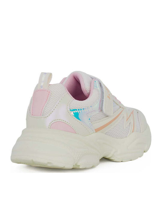 Cinzia Kids Sneakers with Hoop & Loop Closure Pink