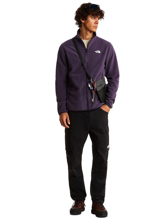 Glacier Full Ανδρική Ζακέτα Fleece Μωβ
