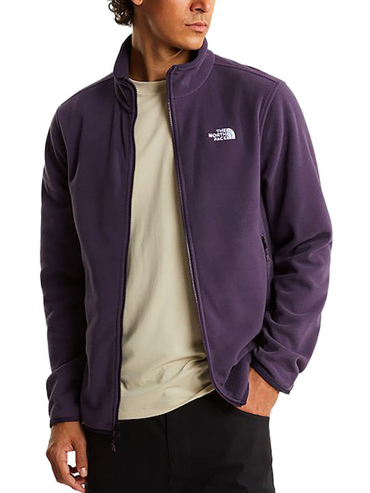 Glacier Full Ανδρική Ζακέτα Fleece Μωβ
