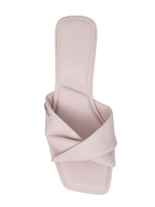Jolaine Twist Women's Mules with Low Heel in Pink Color
