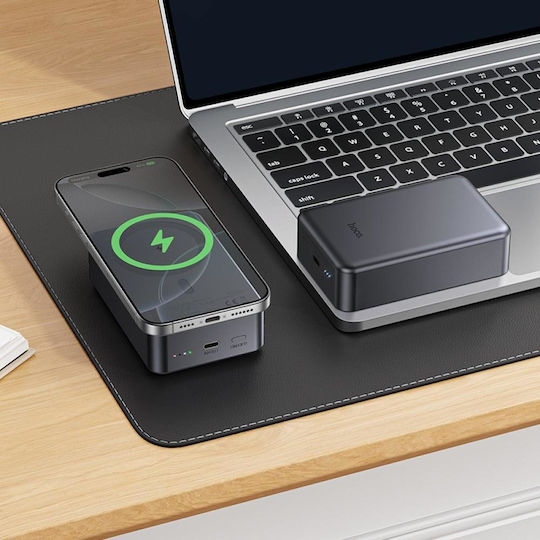 Hoco J160B MagSafe Power Bank 20000mAh 20W με Θύρα USB-C Power Delivery / Quick Charge 3.0 Γκρι