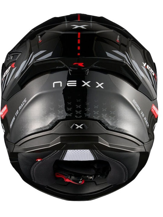 Nexx Y.100R Fade Negru / Roșu Casca Moto Față Întreagă DOT / ECE 22.06 1575gr cu Pinlock (Membrană Antiaburire) și Sunvisor NEXX-01YR101474146