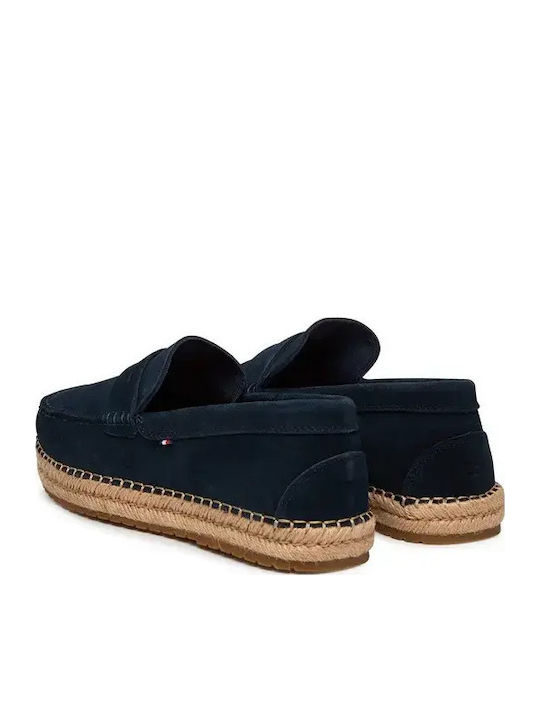 Leather Men's Espadrilles In Tabac Brown Colour