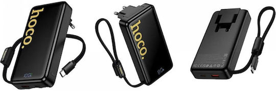 Hoco Q45 Power Bank 10000mAh με Θύρα USB-A και Θύρα USB-C Power Delivery / Quick Charge 3.0 Μαύρο