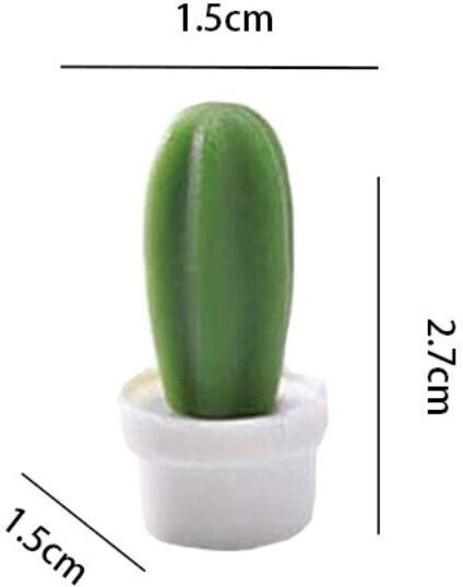 Set 6 Refrigerator Magnets Alista Home Cactus In Pot Model Made Abs Magnet Green White