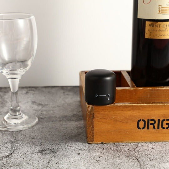 Capac De Sigilare Pentru Sticlă De Vin Alista Home Rotativ On-off Silicon Reutilizabil Ușor De Depozitat Utilizare 3.8 X 3.8 X 3.8 Cm Negru
