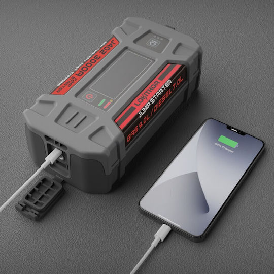 Lokithor Powerbank Led 3 Σε1 Portable Car Battery Jump Starter 24000mAh with Power Bank / USB / Φακό 12V