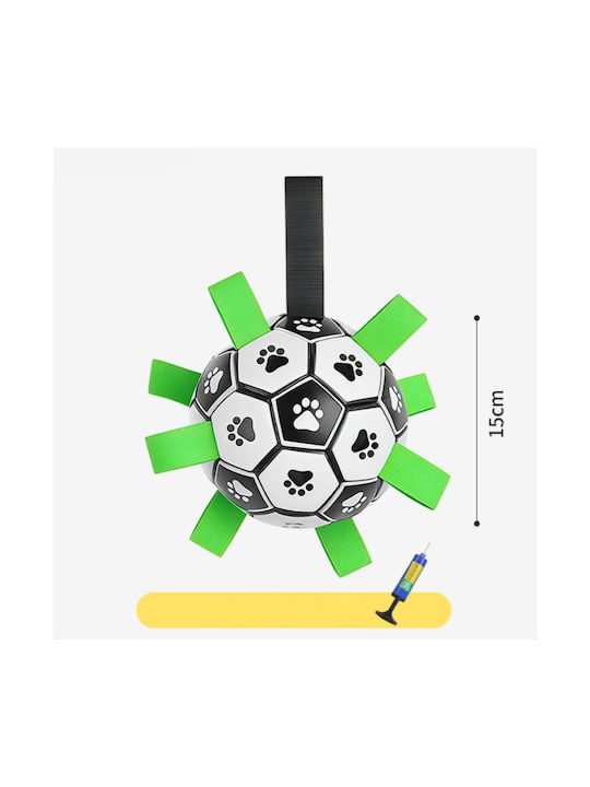 Minge De Fotbal Alb-Negru Cu Curele Și Imprimeu Lăbuțe Diam.19cm