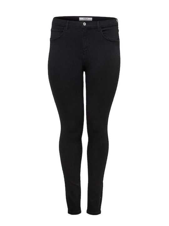 Blugi Damă Skinny Talie Înaltă Negru