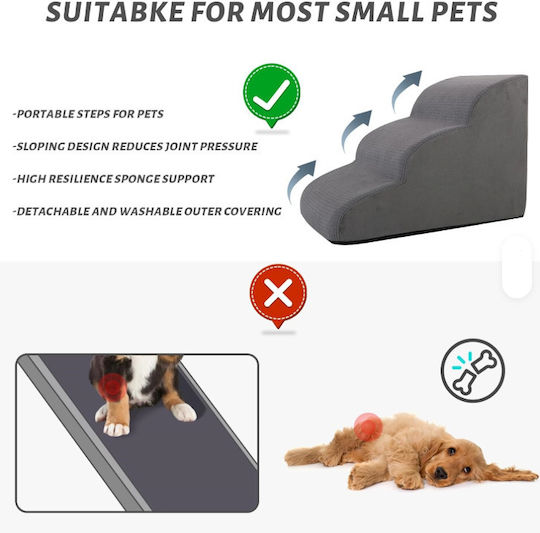 Dog Car Steps Gray