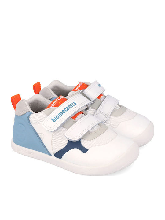 Kids Anatomic Sneakers with Hoop & Loop Closure White
