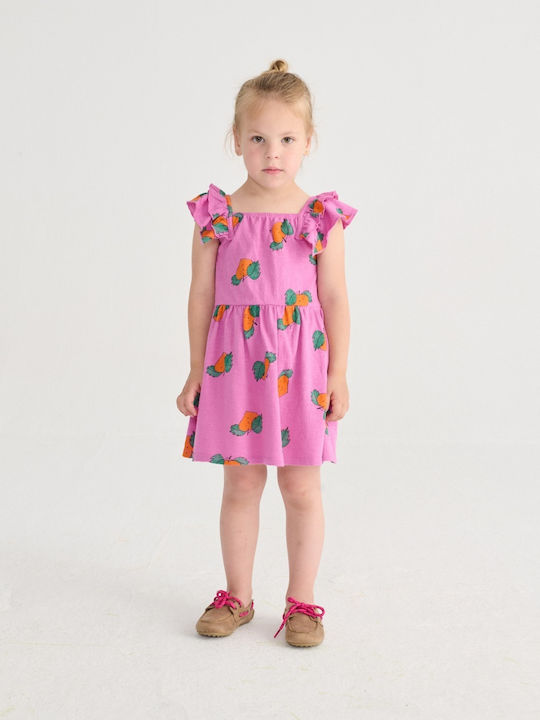 Girls Dress Sleeveless Tangerine
