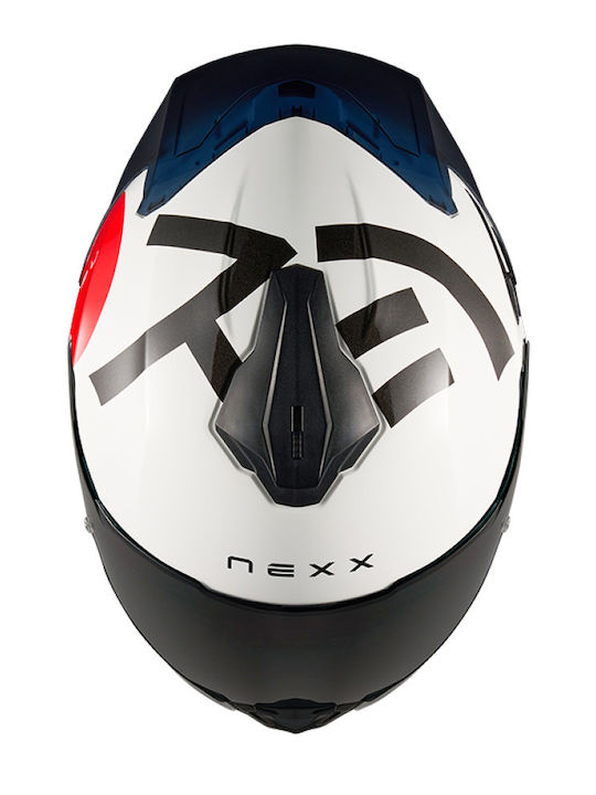 Nexx Y.100R Nippon White Cască Moto Față întreagă DOT / ECE 22.06 1575gr cu Pinlock și Sunvisor