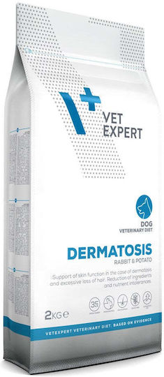 VetExpert Dermatosis 2kg Dry Food Grain-Free & Gluten-Free for Adult Dogs with Rabbit and Potatoes