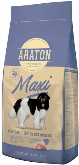 Araton 15kg Dry Food for Adult Large Breed Dogs with Poultry