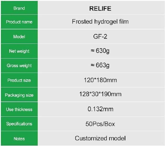 Relife Gf-2 Матов Гъвкав Хидрогелов Филм Xiaomi Redmi 6a