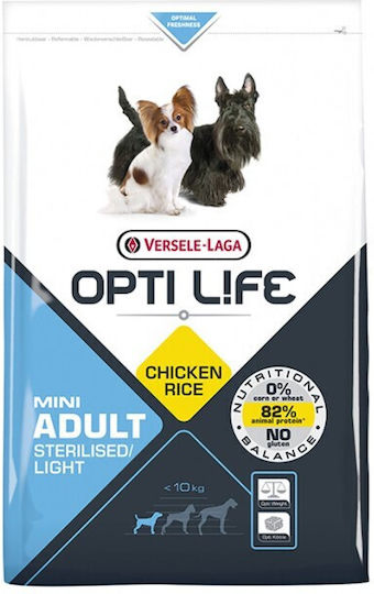 Versele Laga Opti Life Light Adult Mini 2.5kg Ξηρά Τροφή Διαίτης, χωρίς Γλουτένη για Ενήλικους Στειρωμένους Σκύλους Μικρόσωμων Φυλών με Κοτόπουλο και Ρύζι