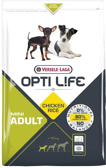 Versele Laga Opti Life Adult Mini 7.5kg Ξηρά Τροφή χωρίς Σιτηρά & Γλουτένη για Ενήλικους Σκύλους Μικρόσωμων Φυλών με Κοτόπουλο και Ρύζι
