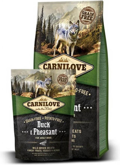 Carnilove Duck & Pheasant Adult 12kg Dry Food Grain-Free for Adult Dogs with Duck and Poultry