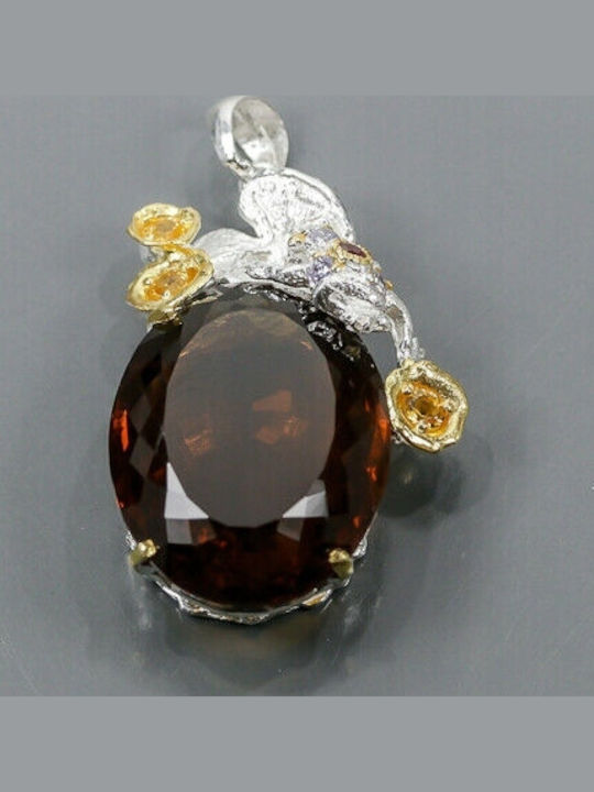 Артистична Натурална Цитрин 38ct Висулка Жаба
