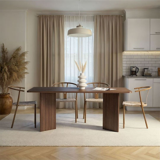 Linza Τραπεζαρίας Καρυδί 180x90x75εκ.
