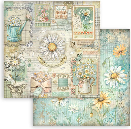 Хартии Скрапбукинг 10 Бройки 20.3×20.3см Stamperia Daisy Art
