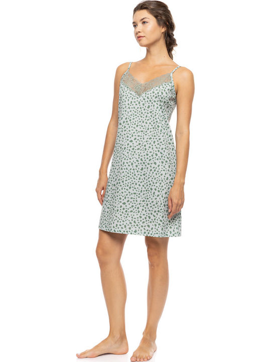 Pink Label Summer Women's Nightgown Jade Leo