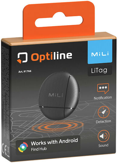 Lampa Opti Tag Compatible With Google Find Hub Black