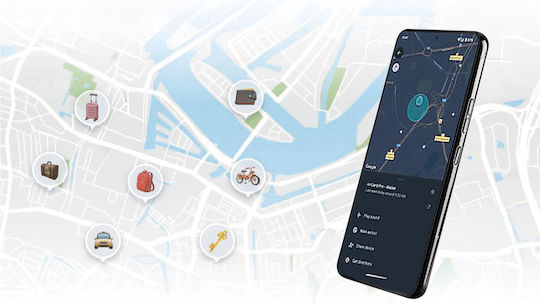 Lampa Opti Tag Compatible With Google Find Hub Black