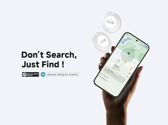 LifeMate LifeTag HD-P16-3 Compatible With Google Find Hub White