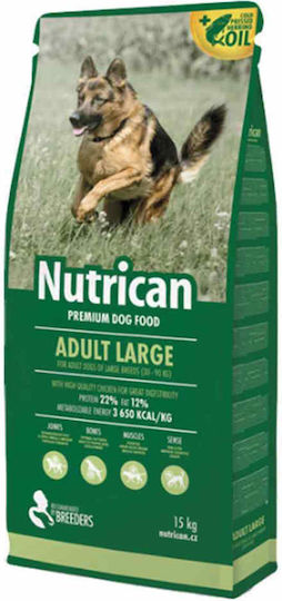 Nutrican Adult Large 15kg Trockenfutter für erwachsene Hunde großer Rassen mit Huhn