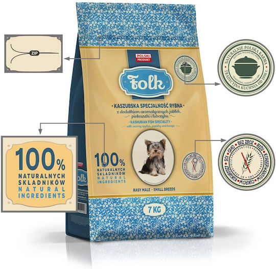 Dog Food 7kg Dry Food Grain-Free for Adult Small Breed Dogs with Fish