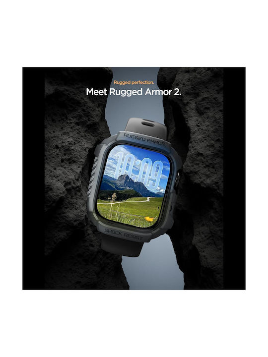 Spigen Rugged Armor 2 Θήκη Σιλικόνης σε Γκρι χρώμα για Apple Watch 11 46mm