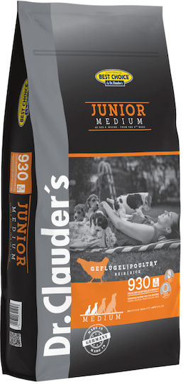 Dr.Clauder's Best Choice Junior Chicken Medium 12.5kg Dry Food Grain-Free & Gluten-Free for Medium Breed Puppies with Chicken