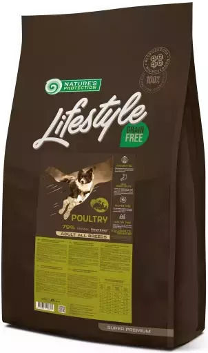 Nature's Protection Lifestyle Adult All Breeds 1.5kg Ξηρά Τροφή χωρίς Σιτηρά για Ενήλικους Σκύλους με Γαλοπούλα και Πουλερικά
