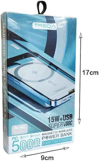 Treqa TR-966 Power Bank 5000mAh με Θύρα USB-A Power Delivery / Quick Charge 3.0