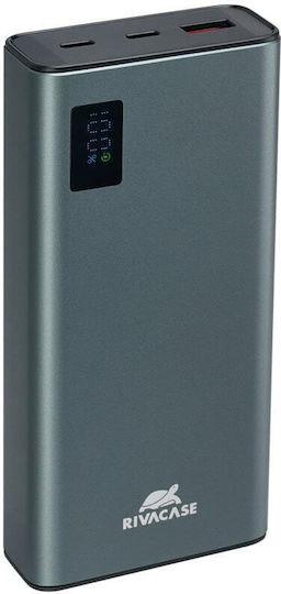 Rivacase VA1022 Външна Батерия 20000mAh 22.5W с USB-A Изходен Порт и 2 USB-C Изходни Порта Power Delivery / Бързо Зареждане Черна