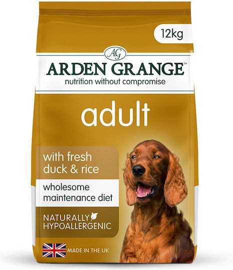 Arden Grange 12kg Ξηρά Τροφή για Ενήλικους Σκύλους Μεσαίων Φυλών με Πάπια