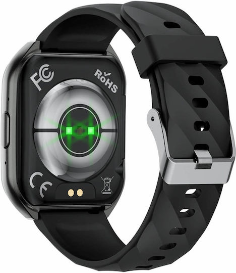 Microwear MT66 Smartwatch with Heart Rate Monitor Black