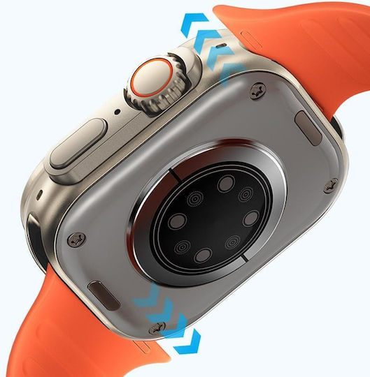 WK WH-02 Titanium 49mm Smartwatch με Παλμογράφο (Χρυσό)