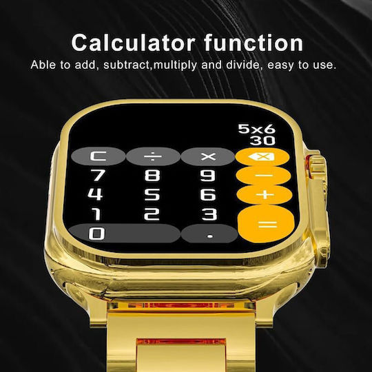 Ultra 9 Max Smartwatch mit Pulsmesser (Gold / Black)
