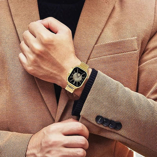 Ultra 9 Max Smartwatch mit Pulsmesser (Gold / Black)