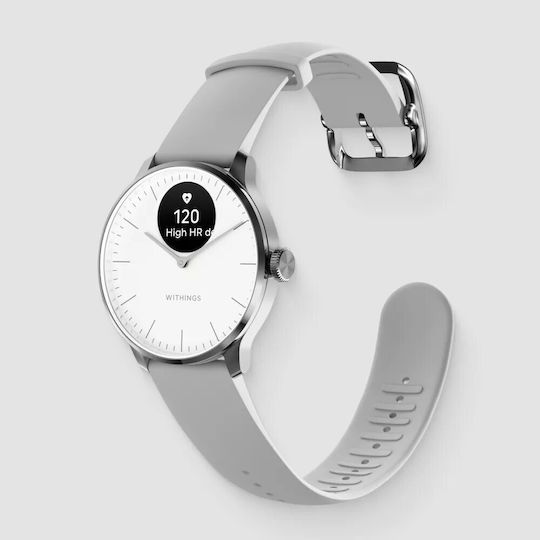 Withings ScanWatch Light Stainless Steel 37mm Αδιάβροχο με Παλμογράφο (Silver)