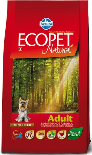 Ecopet Natural Adult Mini 12kg Dry Food for Adult Small Breed Dogs with Meat